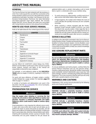 2008 Harley-Davidson Softail FLST FXCW FXST service manual Preview image 2