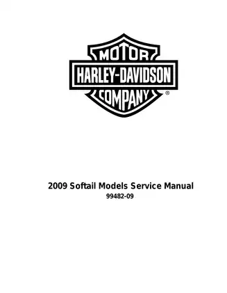 2009 Harley-Davidson Softail FLST, FXCW, FXST service manual Preview image 2