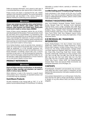 2009 Harley-Davidson Softail Service Manual - Complete Guide to Maintenance and Repair Preview image 5