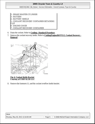 2008-2010 Chrysler Town Country engine manual Preview image 5