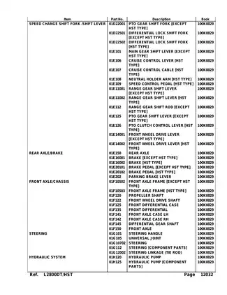 Kubota L2800 DT tractor parts catalog Preview image 5