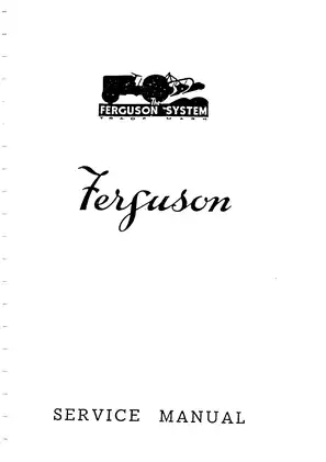 1946-1948 Massey Ferguson™ TE A20, TE D20 tractor service manual Preview image 1