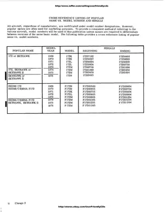 Cessna Model 172 Services and Maintenance Manual (1969-1976) Preview image 4