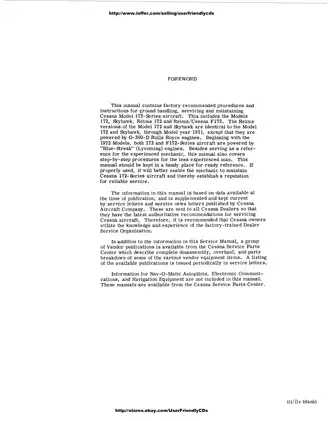 Cessna Model 172 Services and Maintenance Manual (1969-1976) Preview image 5