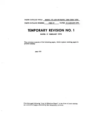 Cessna 172 Parts Catalog (1963-1974) - Comprehensive Illustrated Guide Preview image 4