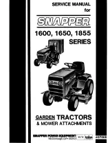 Snapper 1600 / 1650 / 1855 Garden Tractors & Mower Attachments Service Manual (PN# 07005) – preview page 1