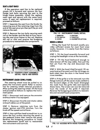 Snapper 1600, 1650, 1855 Garden Tractors & Mower Attachments Service Manual Preview image 4