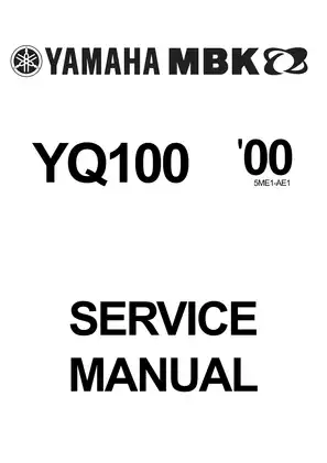 Yamaha YQ100 Service Manual - Comprehensive Guide