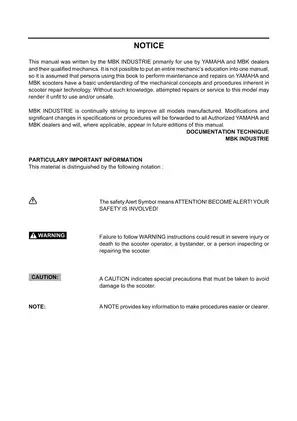 Yamaha YQ100 Service Manual - Comprehensive Guide Preview image 3