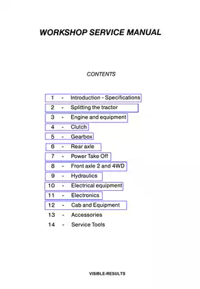 Massey Ferguson 6100 Series Tractor Workshop Service Manual Preview image 2