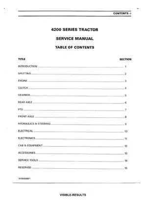 Massey Ferguson ME 4200 Series Tractor Workshop Service Manual Preview image 2