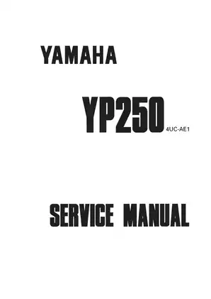 Yamaha YP250 Scooter Service Manual (1996 Edition)