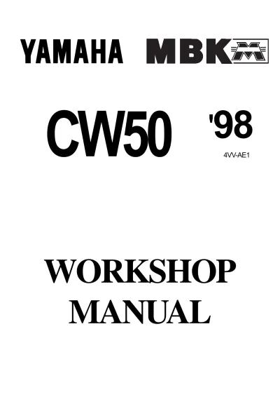 Preview: 1998–2000 Yamaha CW50 Factory Service Manual