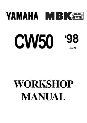 Yamaha CW50 Workshop Manual - Complete Service Guide (1998)