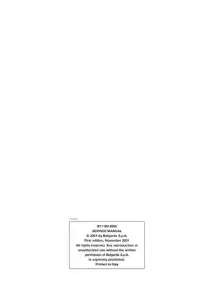 Yamaha BT1100 Service Manual - Comprehensive Guide for Mechanics Preview image 2