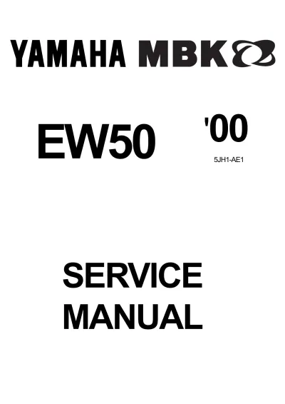 Preview: 2000 Yamaha EW50 Slider Service Manual (P/N 5JH1-AE1)
