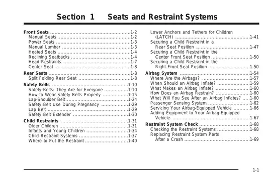 2008 Chevrolet Impala Owner Manual - Comprehensive Guide Preview image 5