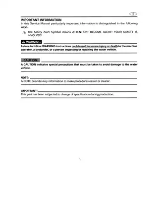 Yamaha GP800 WaveRunner Service Manual | Repair & Maintenance Guide Preview image 4