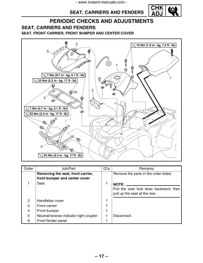 1989–2007 Yamaha YFA1 / YFM125 Breeze ATV Service Manual (P/N 3FA-28197-10)