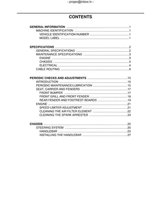 1992-2008 Yamaha YFM80, YFM80W, YFM80G Badget, Grizzly, Raptor ATV service manual Preview image 3