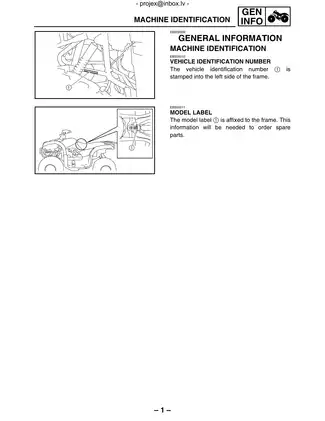 1992-2008 Yamaha YFM80, YFM80W, YFM80G Badget, Grizzly, Raptor ATV service manual Preview image 4