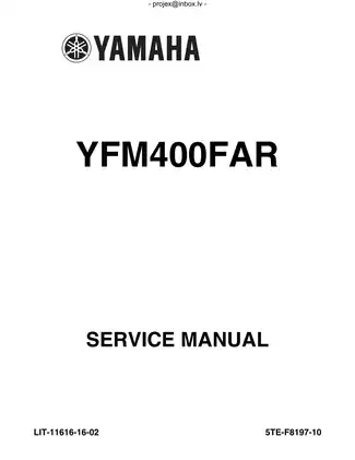 2003-2008 Yamaha Bruin YFM350, YFM350AS, YFM400 repair and service manual Preview image 1