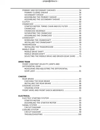 2004-2007 Yamaha Bruin, Grizzly YFM350, YFM400 ATV repair and service manual Preview image 4