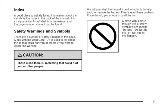 2008 Chevrolet Uplander Owner Manual - Comprehensive Guide to Safety and Features Preview image 3