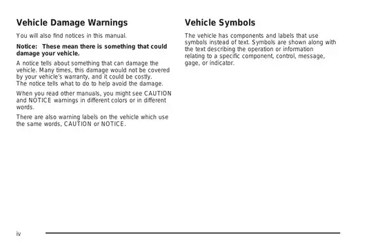 2008 Chevrolet Uplander owner manual Preview image 4