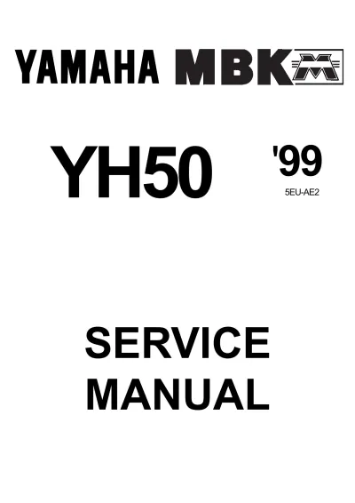 Preview: Yamaha YH50 Scooter 1999–2007 OEM Service Manual (P/N EB000000)