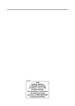 1999 Yamaha YH50 service manual Preview image 2