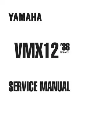 Yamaha VMX12 Motorcycle Service Manual - Comprehensive Guide for Maintenance and Repairs Preview image 1