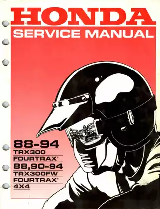 Honda TRX300 Service Manual - Complete Digital Guide for Maintenance and Repair Preview image 1