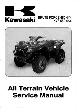 Kawasaki Brute Force 650 4x4 Service Manual & Quick Reference Guide