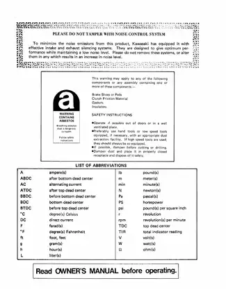 1987-2004 Kawasaki KSF 250 Mojave ATV service manual Preview image 4