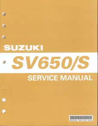 2003-2009 Suzuki SV650S, SV650 service manual Preview image 1