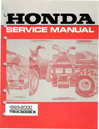 Honda TRX300EX Service Manual (1993-2000) - Comprehensive Guide for Maintenance and Repair Preview image 1