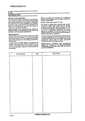 Massey Ferguson MF500 Series Tractor Workshop Service Manual Preview image 4