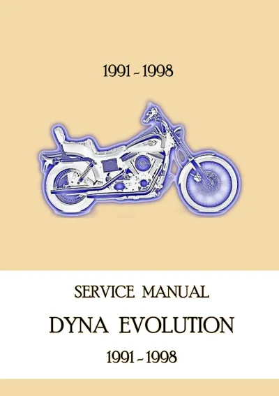 Harley-Davidson Dyna FXD, FXDL, FXDWG, FXDS, FXDB, FXDC, FXDX 1991–1998 Service Manual (P/N 99450-98A)