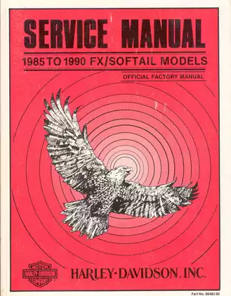 1985-1990 Harley-Davidson Softail, FLST, FXST service manual Preview image 1