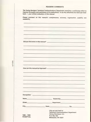 Harley-Davidson FX/SOFTAIL Models Service Manual (1985-1990) Preview image 4