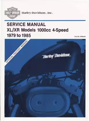Harley-Davidson XL/XR 1000cc 4-Speed Service Manual (1979-1985)