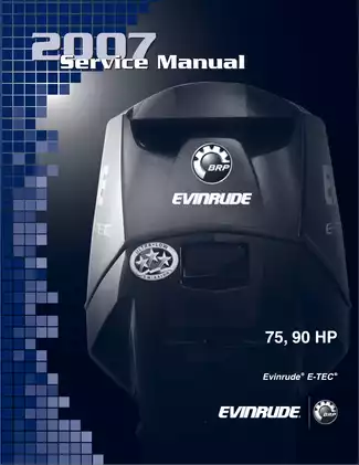 2007 Evinrude E-Tec 75 hp,  90 hp outboard motor service manual