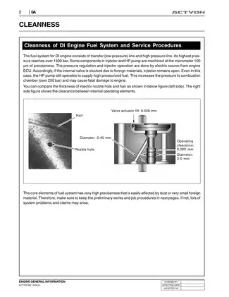 ACTYON SM Engine Service Manual: Comprehensive Repair & Maintenance Guides Preview image 2