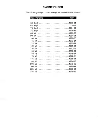 60-235hp outboard motor manual for 1973-1991 Johnson Evinrude Preview image 1