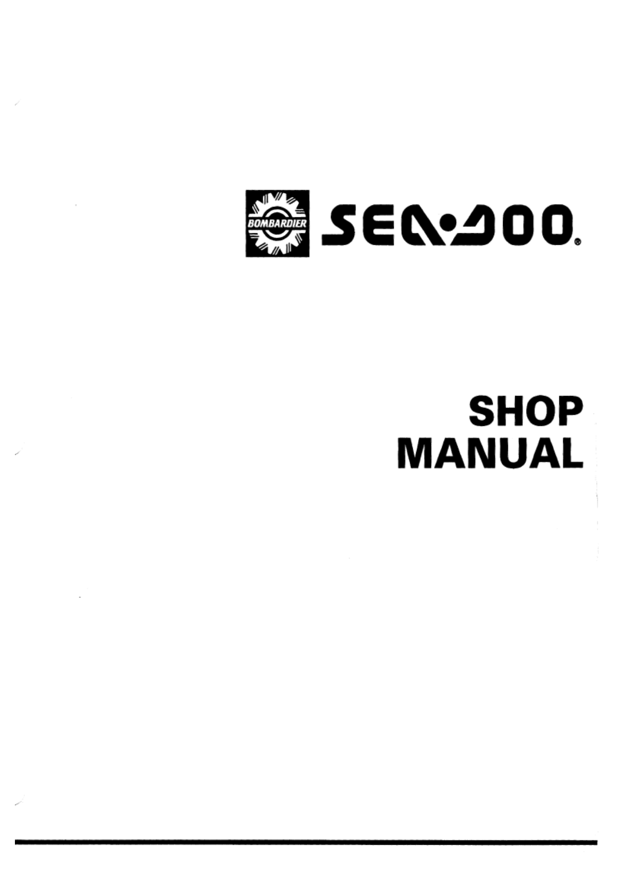 1995 Bombardier Sea-Doo SP, SPI, SPX, GTS, GTX, XP shop manual Preview image 2