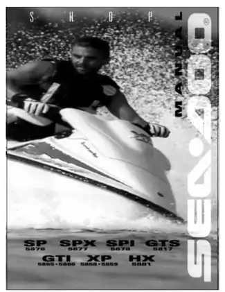 1996 Bombardier Sea Doo SP, SPX, SPI, GTS, GTI, XP, HX PWC manual Preview image 1