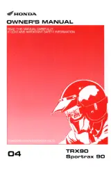 2003–2004 Honda TRX90 Sportrax 90 ATV Owner's Manual (P/N 31HF7710) – preview page 1