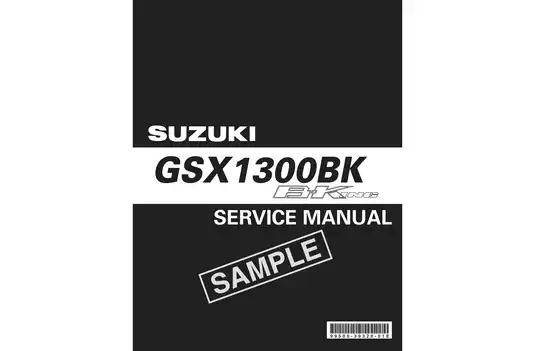 2008-2012 Suzuki GSX1300BK B-King service manual Preview image 1