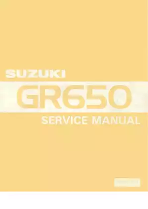 1983-1989 Suzuki GR650X, GR650 service manual Preview image 1